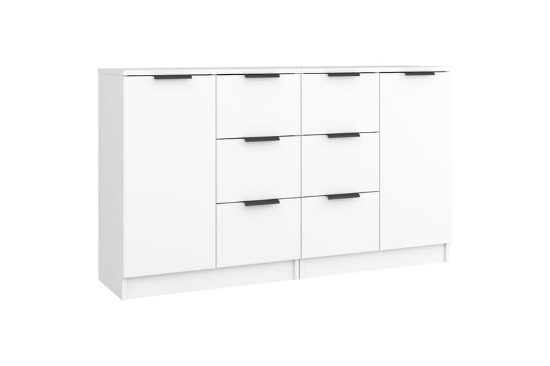 beBasic Skjenker 2 stk hvit 60x30x70 cm konstruert tre - Hvit - Oppbevaring - Oppbevaringsmøbler - Sideboard & skjenker