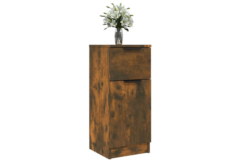 beBasic Skjenker 2 stk røkt eik 30x30x70 cm konstruert tre - Brun - Sideboard & skjenker