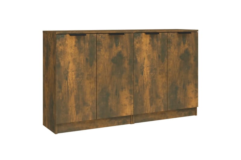 beBasic Skjenker 2 stk røkt eik 60x30x70 cm konstruert tre - Brun - Oppbevaring - Oppbevaringsmøbler - Sideboard & skjenker