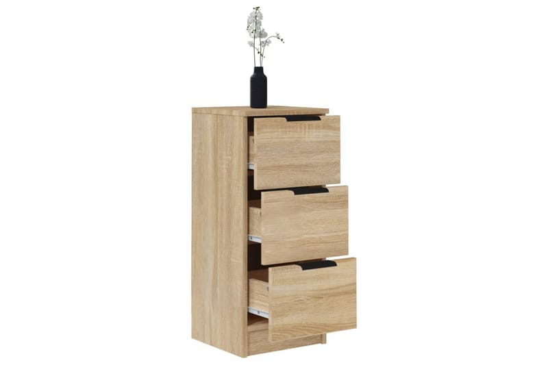 beBasic Skjenker 2 stk sonoma eik 30x30x70 cm konstruert tre - Brun - Oppbevaring - Oppbevaringsmøbler - Sideboard & skjenker