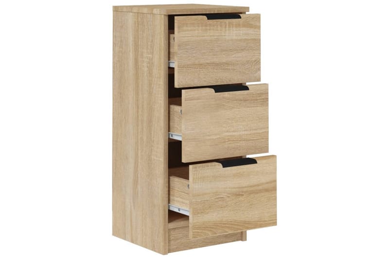 beBasic Skjenker 2 stk sonoma eik 30x30x70 cm konstruert tre - Brun - Oppbevaring - Oppbevaringsmøbler - Sideboard & skjenker