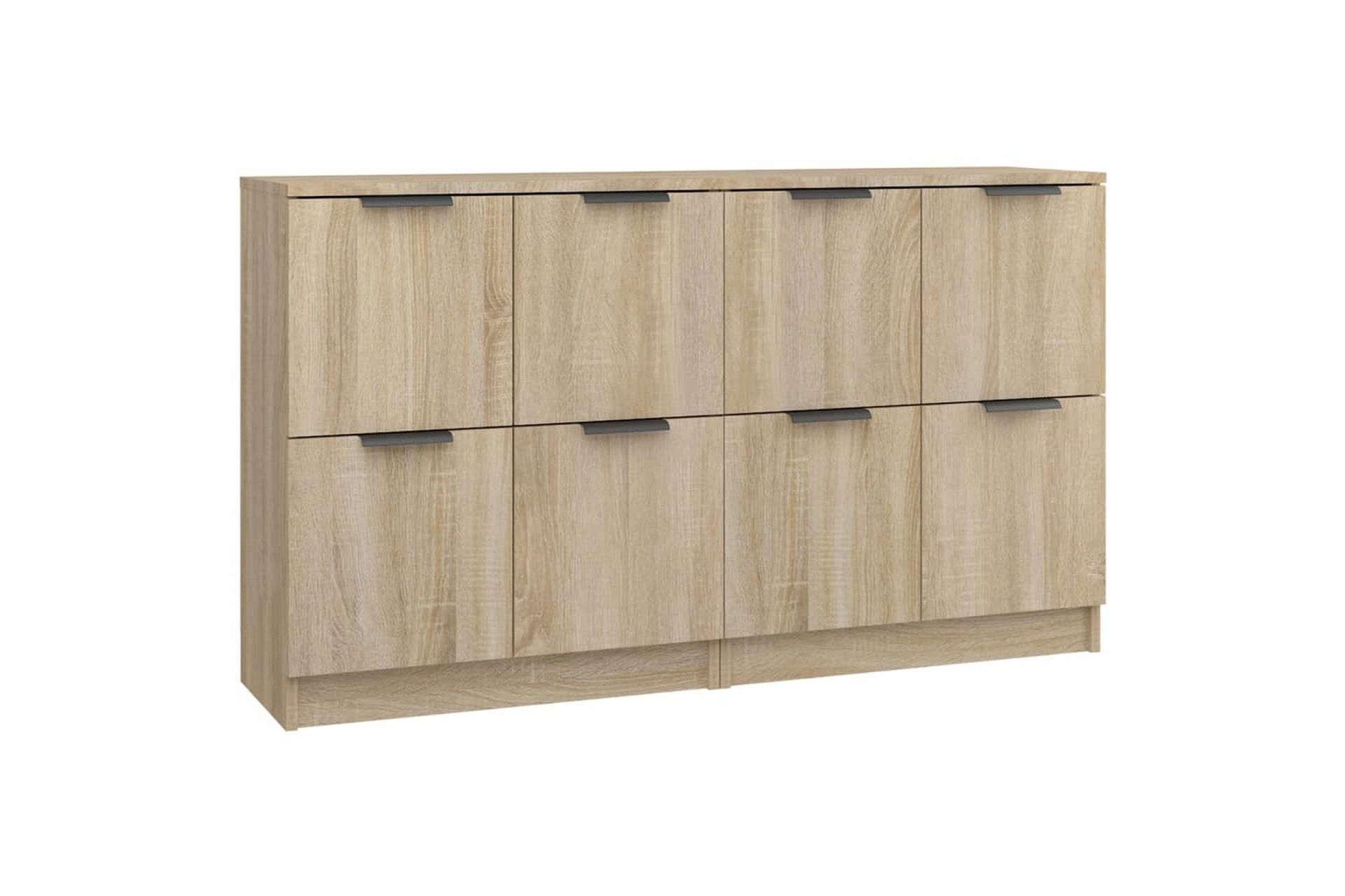 beBasic Skjenker 2 stk sonoma eik 60x30x70 cm konstruert tre - Brun - Oppbevaring - Oppbevaringsmøbler - Sideboard & skjenker