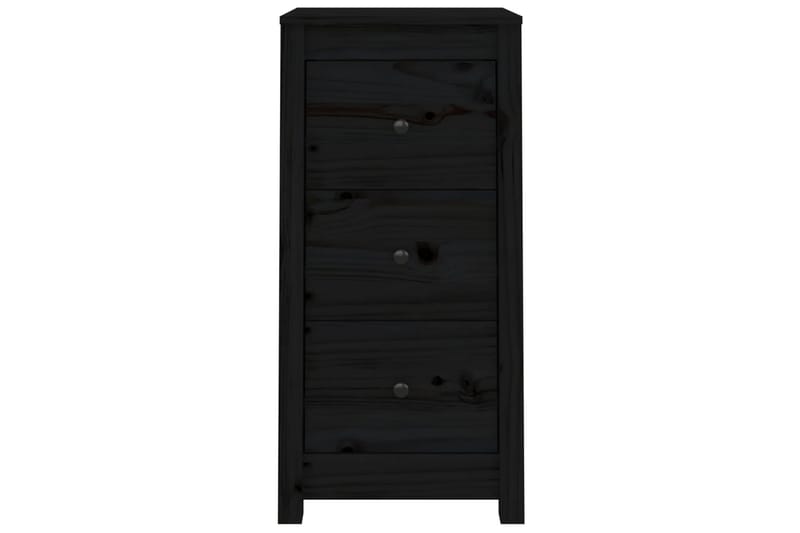 beBasic Skjenker 2 stk svart 40x35x80 cm heltre furu - Svart - Oppbevaring - Oppbevaringsmøbler - Sideboard & skjenker