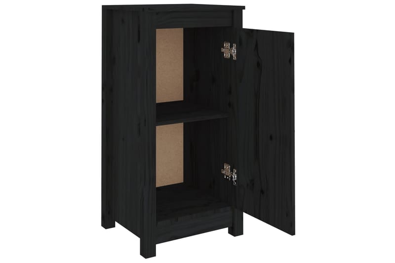 beBasic Skjenker 2 stk svart 40x35x80 cm heltre furu - Svart - Oppbevaring - Oppbevaringsmøbler - Sideboard & skjenker