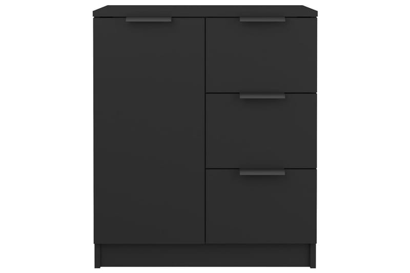 beBasic Skjenker 2 stk svart 60x30x70 cm konstruert tre - Svart - Sideboard & skjenker