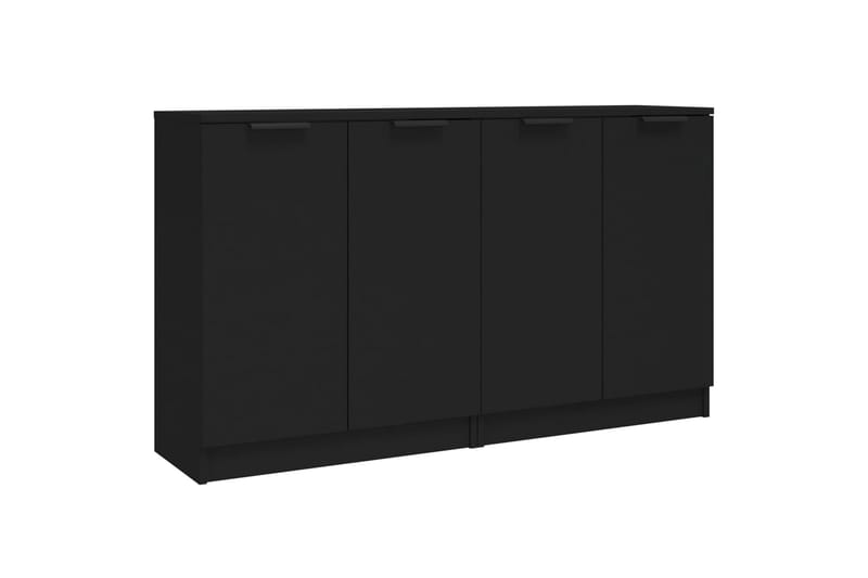 beBasic Skjenker 2 stk svart 60x30x70 cm konstruert tre - Svart - Oppbevaring - Oppbevaringsmøbler - Sideboard & skjenker