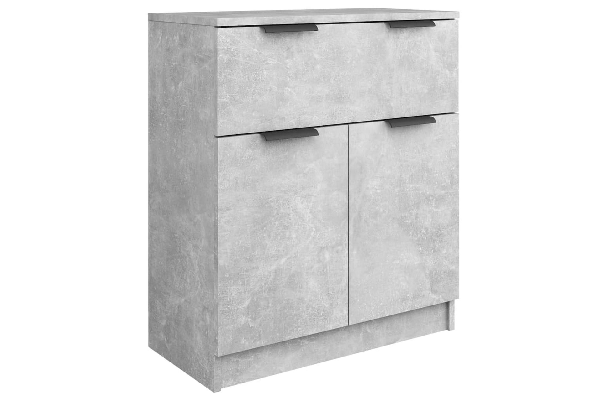 beBasic Skjenker 3 stk betonggrå konstruert tre - GrÃ¥ - Oppbevaring - Oppbevaringsmøbler - Sideboard & skjenker
