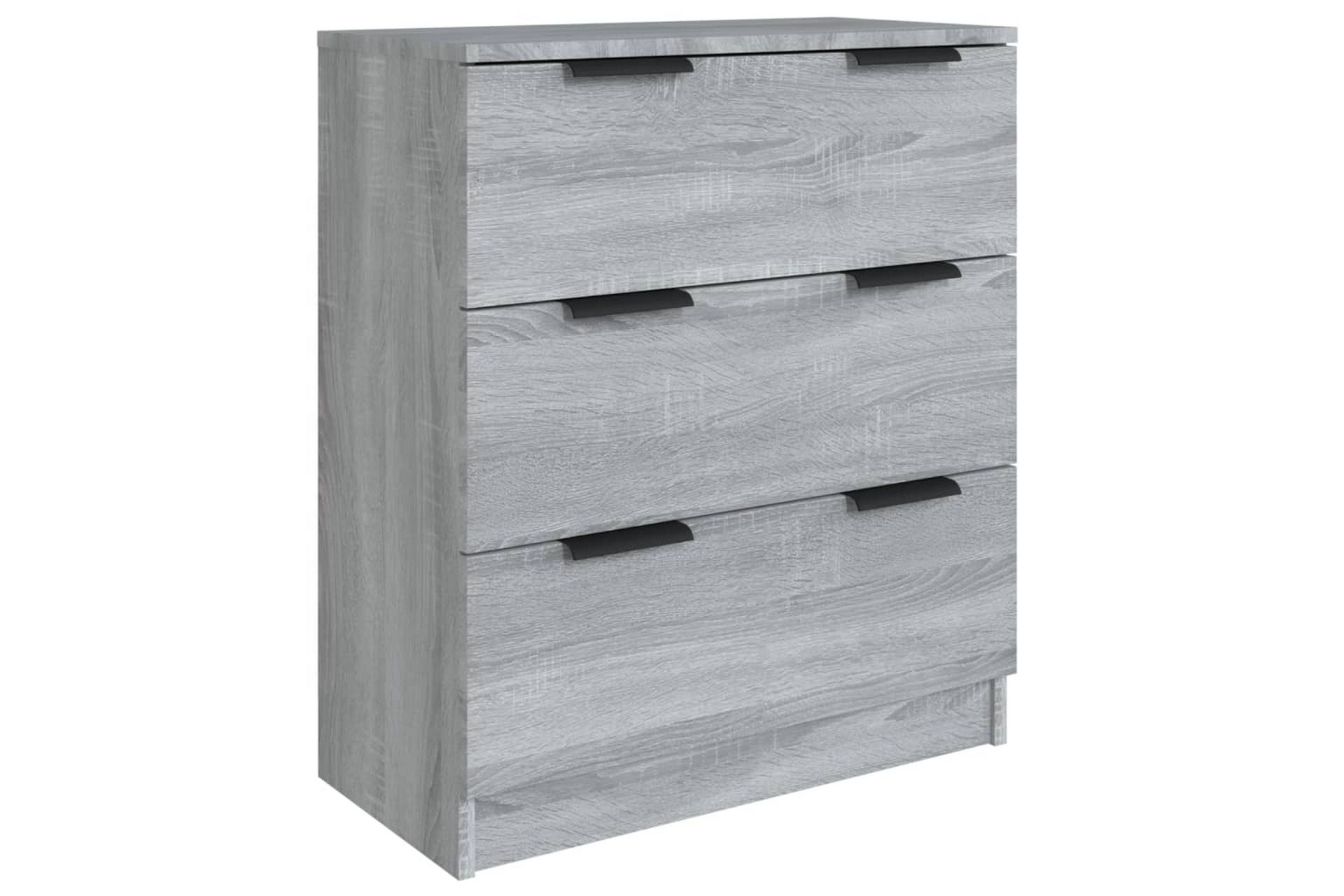 beBasic Skjenker 3 stk grå sonoma eik konstruert tre - GrÃ¥ - Oppbevaring - Oppbevaringsmøbler - Sideboard & skjenker