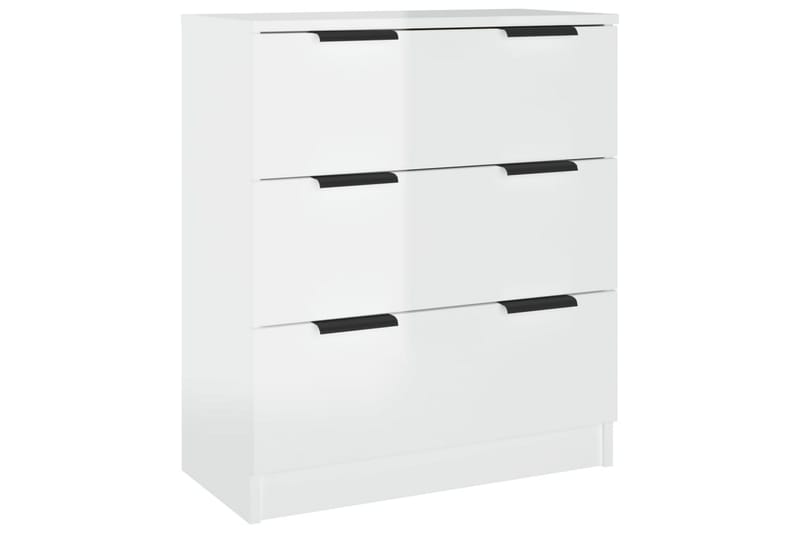 beBasic Skjenker 3 stk høyglans hvit konstruert tre - Hvit - Oppbevaring - Oppbevaringsmøbler - Sideboard & skjenker