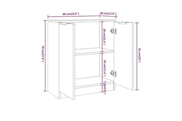 beBasic Skjenker 3 stk hvit konstruert tre - Hvit - Oppbevaring - Oppbevaringsmøbler - Sideboard & skjenker