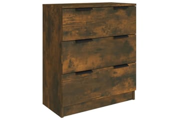beBasic Skjenker 3 stk røkt eik konstruert tre - Brun - Oppbevaring - Oppbevaringsmøbler - Sideboard & skjenker