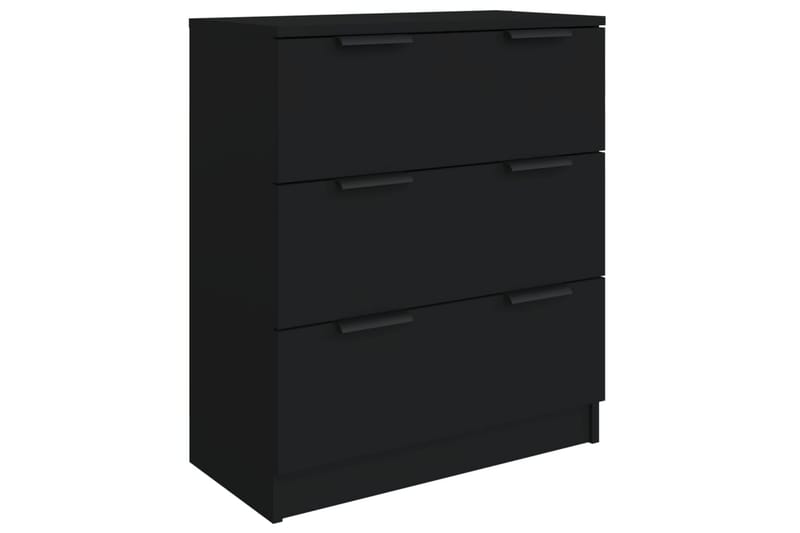 beBasic Skjenker 3 stk svart konstruert tre - Svart - Oppbevaring - Oppbevaringsmøbler - Sideboard & skjenker