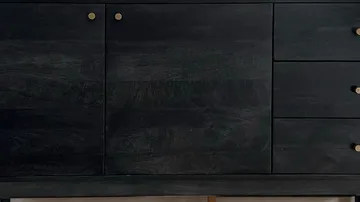Beluna skjenk 160 cm - dypsvart med gullfargede detaljer - Oppbevaring - Oppbevaringsmøbler - Sideboard & skjenker