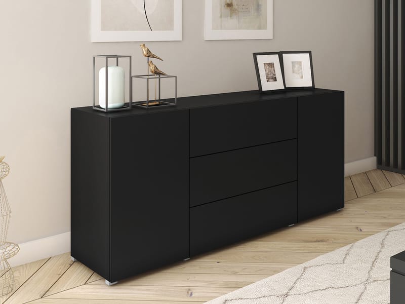 Bergfelde Skjenk i Tre - Svart - Oppbevaring - Oppbevaringsmøbler - Sideboard & skjenker