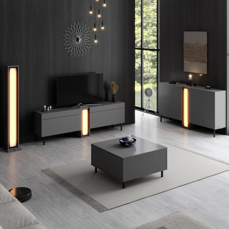 Berriaren Konsollbord 155 cm - Antrasitt - Oppbevaring - Oppbevaringsmøbler - Sideboard & skjenker