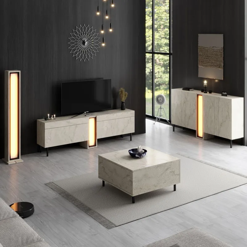 Berriaren Konsollbord 155 cm - Travertin - Oppbevaring - Oppbevaringsmøbler - Sideboard & skjenker