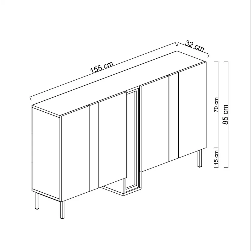 Berriaren Konsollbord 155 cm - Travertin - Oppbevaring - Oppbevaringsmøbler - Sideboard & skjenker
