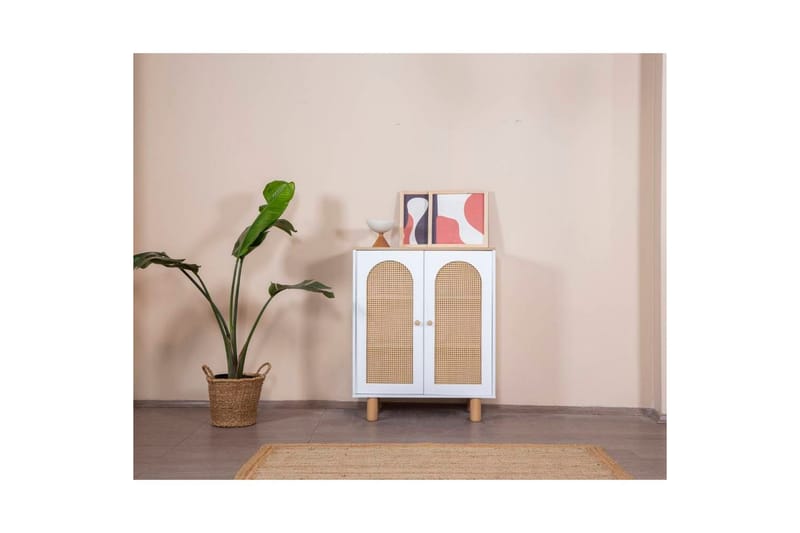 Bohemian skjenk 90x41 cm - Natur/Hvit - Oppbevaring - Oppbevaringsmøbler - Sideboard & skjenker