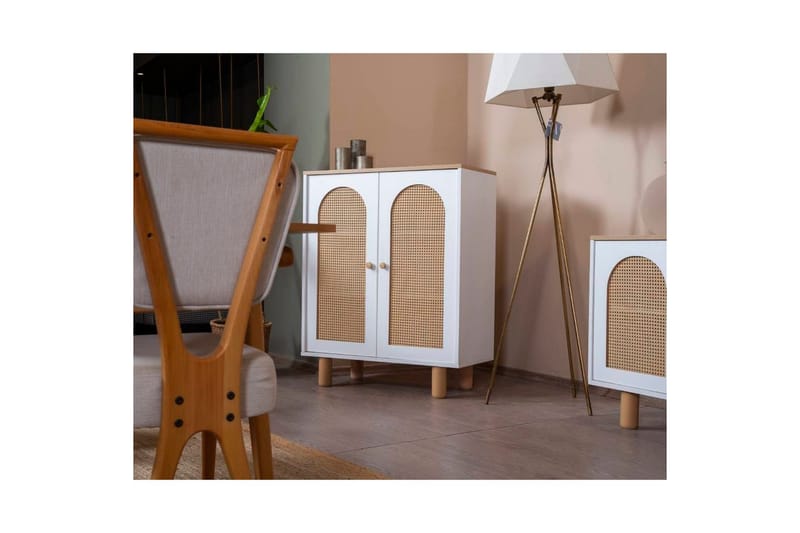 Bohemian skjenk 90x41 cm - Natur/Hvit - Oppbevaring - Oppbevaringsmøbler - Sideboard & skjenker