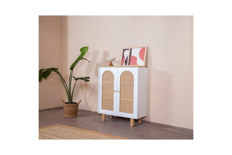 Bohemian skjenk 90x41 cm - Natur/Hvit - Oppbevaring - Oppbevaringsmøbler - Sideboard & skjenker