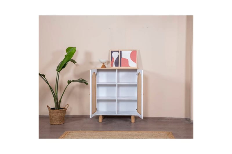 Bohemian skjenk 90x41 cm - Natur/Hvit - Oppbevaring - Oppbevaringsmøbler - Sideboard & skjenker