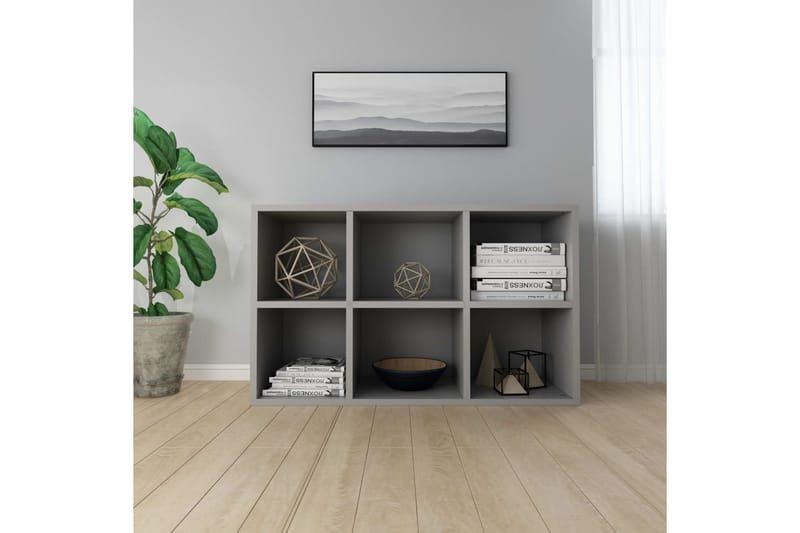 Bokhylle/skjenk grå 66x30x97,8 cm sponplate - Sideboard & skjenker