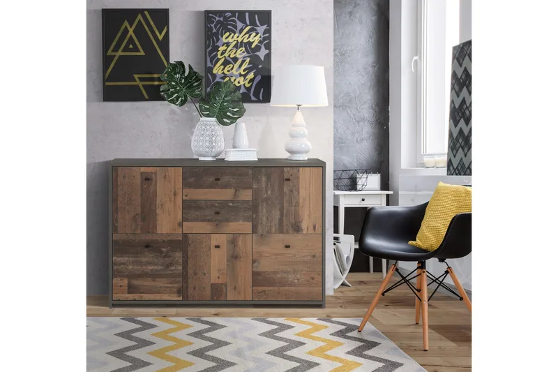 Broxton Sidebord 114 cm - Grå/Brun - Oppbevaring - Oppbevaringsmøbler - Sideboard & skjenker