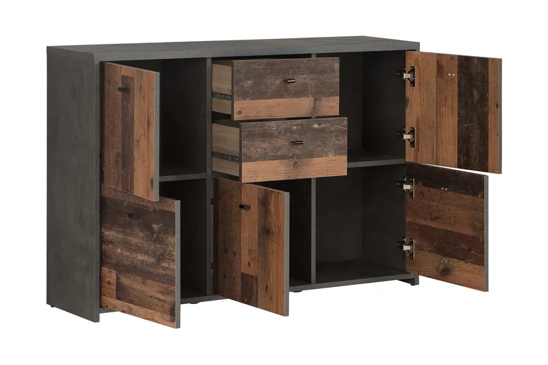 Broxton Sidebord 114 cm - Grå/Brun - Oppbevaring - Oppbevaringsmøbler - Sideboard & skjenker