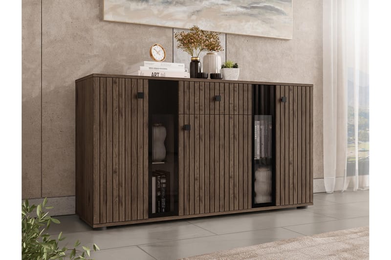 Bunta Skjenk 141x41 cm - Brun/Hvit - Oppbevaring - Oppbevaringsmøbler - Sideboard & skjenker