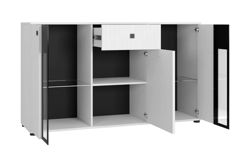 Bunta Skjenk 141x41 cm - Brun/Hvit - Oppbevaring - Oppbevaringsmøbler - Sideboard & skjenker