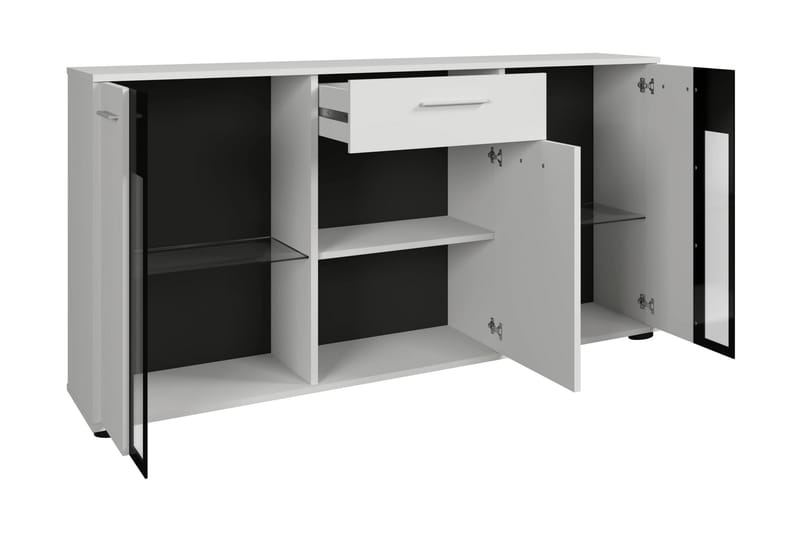 Bunta Skjenk 141x41 cm - Svart Og Hvitt - Oppbevaring - Oppbevaringsmøbler - Sideboard & skjenker