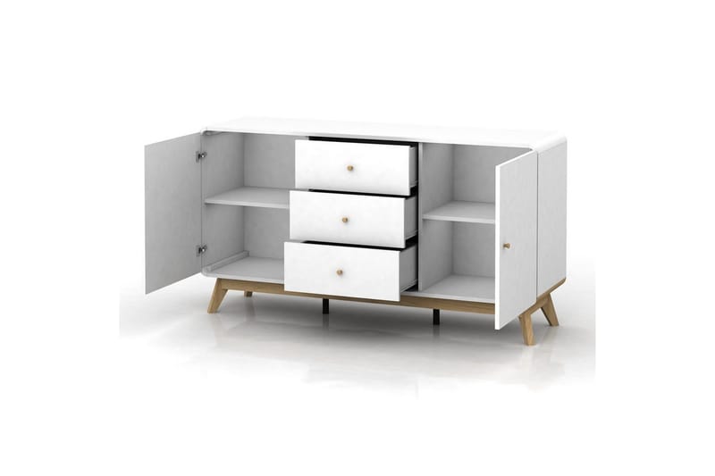Cassie Skjenk i Tre - Hvit - Oppbevaring - Oppbevaringsmøbler - Sideboard & skjenker
