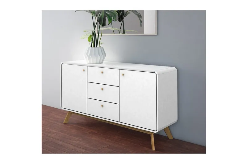 Cassie Skjenk i Tre - Hvit - Oppbevaring - Oppbevaringsmøbler - Sideboard & skjenker
