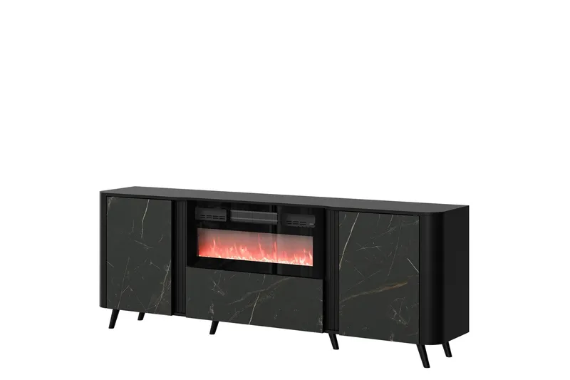 Clement Kommode 200 cm, Svart