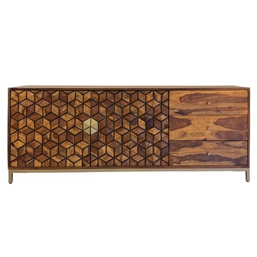 Coruna skjenk 180 cm - varm mørkebrun og gull - Oppbevaring - Oppbevaringsmøbler - Sideboard & skjenker