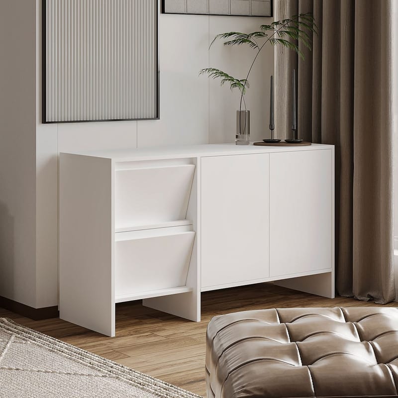 Crala Konsoll 130x81,8x44 cm - Hvit - Oppbevaring - Oppbevaringsmøbler - Sideboard & skjenker