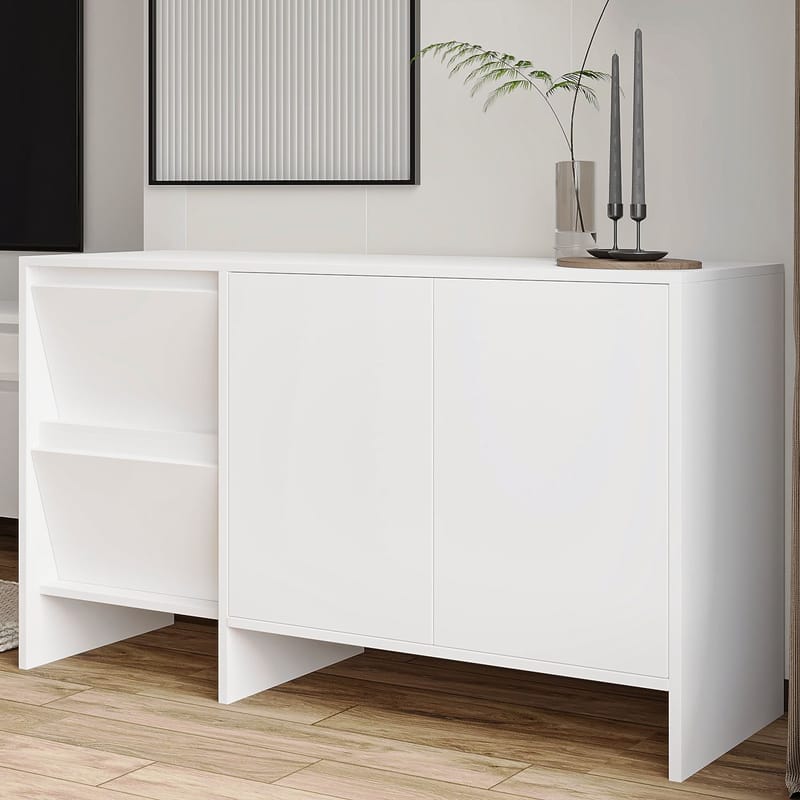 Crala Konsoll 130x81,8x44 cm - Hvit - Oppbevaring - Oppbevaringsmøbler - Sideboard & skjenker