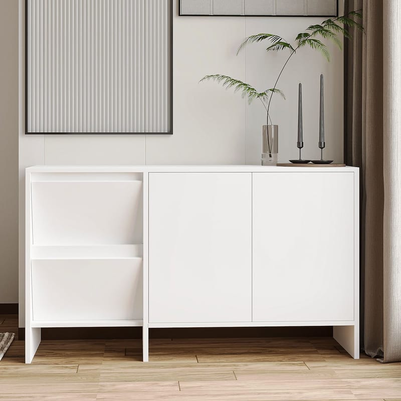 Crala Konsoll 130x81,8x44 cm - Hvit - Oppbevaring - Oppbevaringsmøbler - Sideboard & skjenker