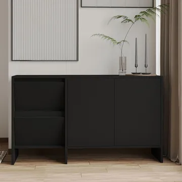Crala Konsoll 130x81,8x44 cm - Svart - Oppbevaring - Oppbevaringsmøbler - Sideboard & skjenker