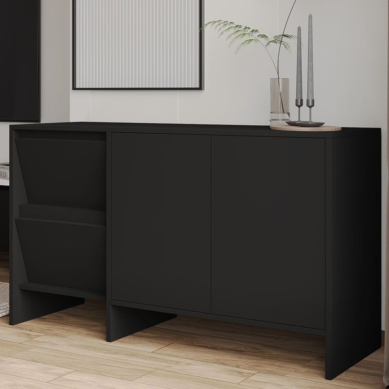 Crala Konsoll 130x81,8x44 cm - Svart - Oppbevaring - Oppbevaringsmøbler - Sideboard & skjenker