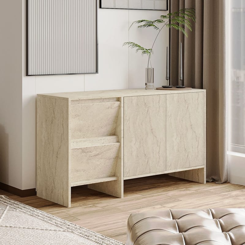 Crala Konsoll 130x81,8x44 cm - Travertin - Oppbevaring - Oppbevaringsmøbler - Sideboard & skjenker