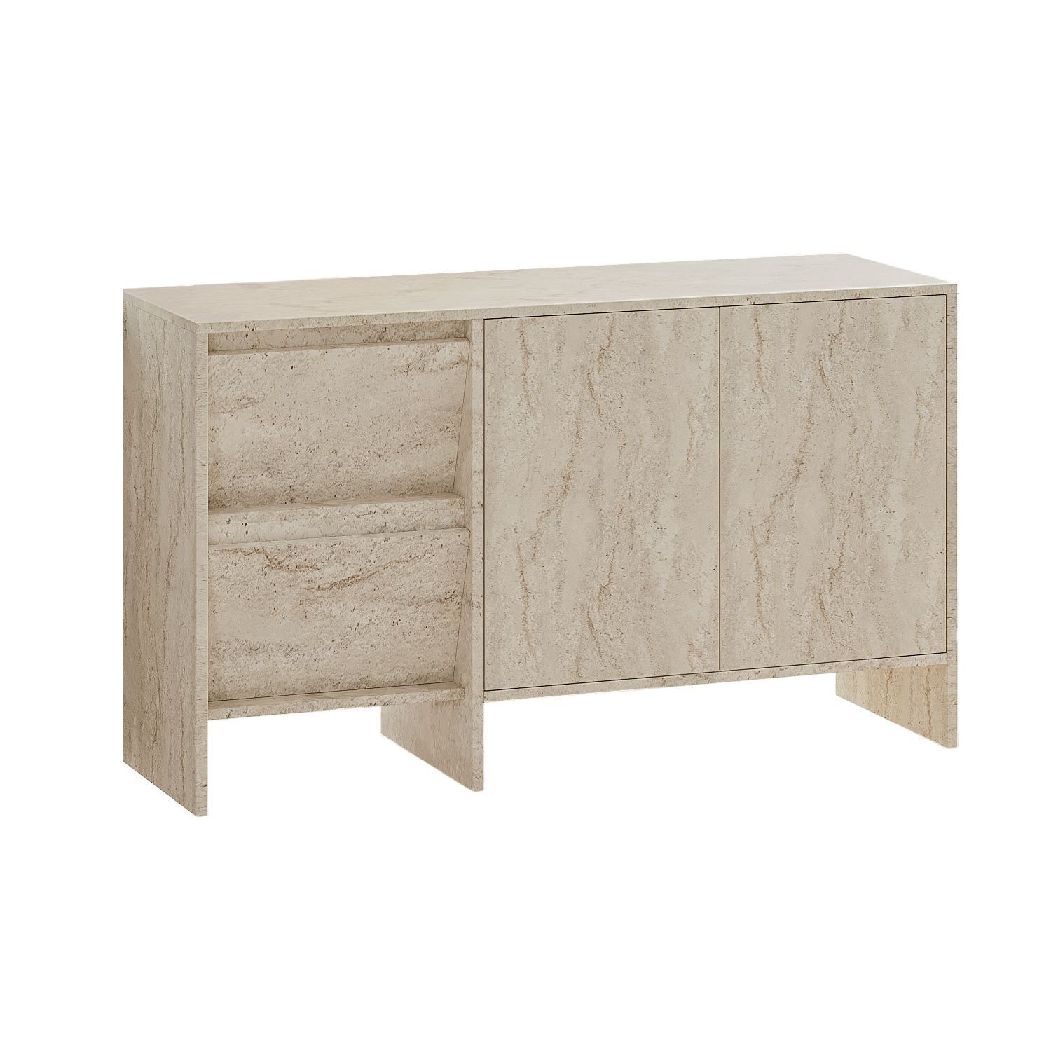 Crala Konsoll 130x81,8x44 cm - Travertin