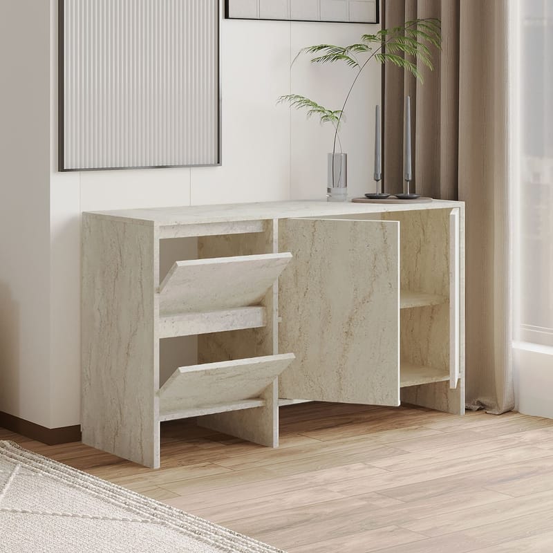 Crala Konsoll 130x81,8x44 cm - Travertin - Oppbevaring - Oppbevaringsmøbler - Sideboard & skjenker
