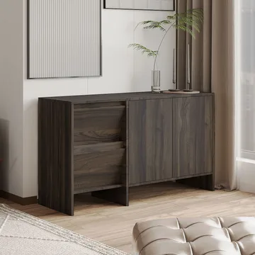 Crala Konsoll 130x81,8x44 cm - Valnøtt - Oppbevaring - Oppbevaringsmøbler - Sideboard & skjenker