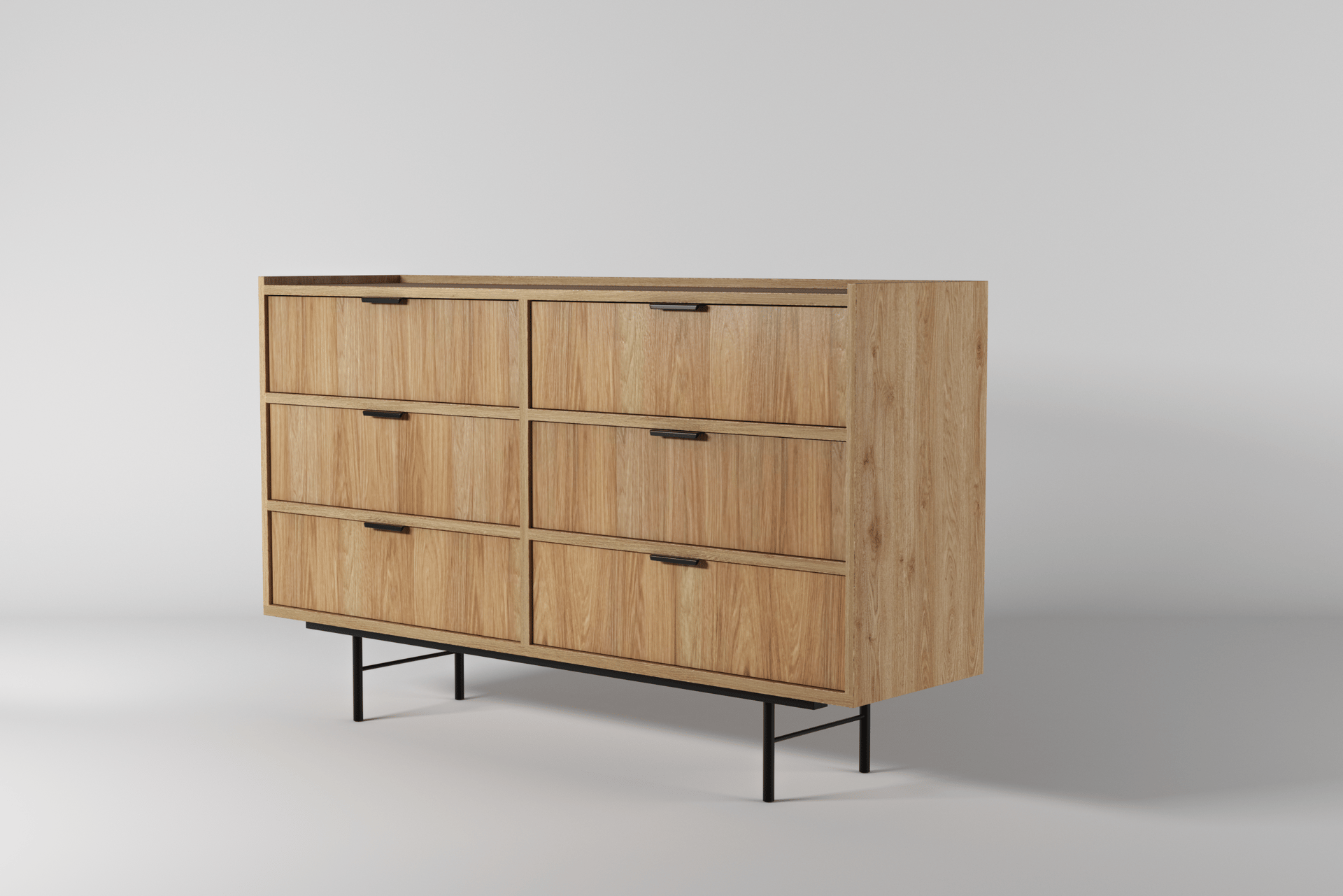 Dravo Kommode 150 cm - Naturlig hickory
