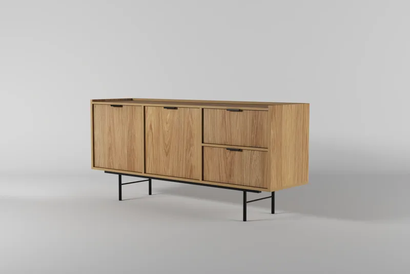 Dravo Skjenk 68x150 cm, Naturlig hickory