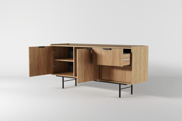 Dravo Skjenk 68x150 cm - Naturlig hickory - Oppbevaring - Oppbevaringsmøbler - Sideboard & skjenker
