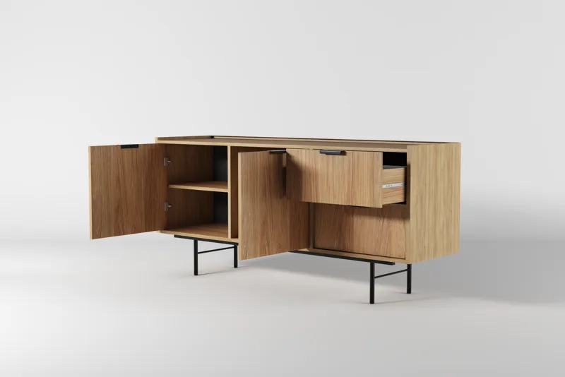 Dravo Skjenk 68x150 cm - Naturlig hickory - Oppbevaring - Oppbevaringsmøbler - Sideboard & skjenker