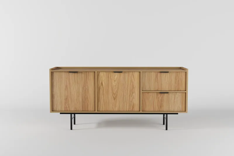 Dravo Skjenk 68x150 cm - Naturlig hickory - Oppbevaring - Oppbevaringsmøbler - Sideboard & skjenker