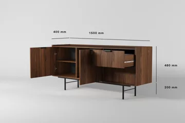 Dravo Skjenk 68x150 cm - Warmia valnøtt - Oppbevaring - Oppbevaringsmøbler - Sideboard & skjenker